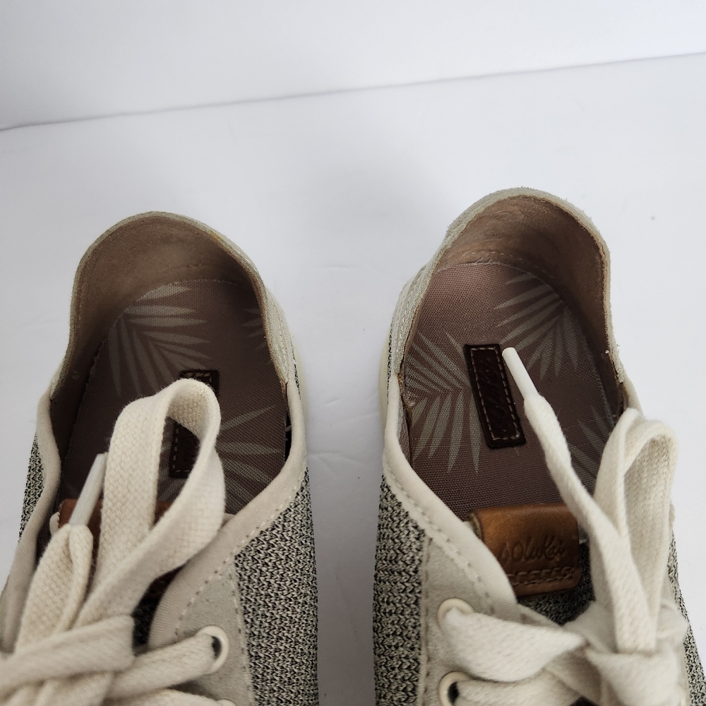 Olukai Pehuea Li Womens Size 8 Brown Knit Low Top Lace Up Casual Sneaker Shoes - Picture 12 of 13